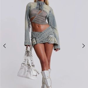 Jaded London denim two piece. Small too small bottoms